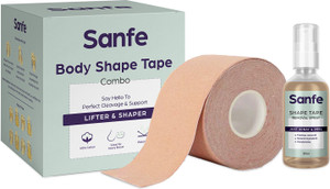 Sanfe Flix Breast Roll-Body Shaper & Lifter, Breathable Body Support Boobtape Cotton Peel and Stick Bra Petals