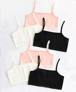 BRAAFEE Girls non padded full coverage cotton beginner sports bra Girls Training/Beginners Non Padded Bra