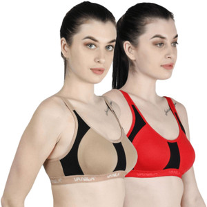 Vanila B Cup Size Seamless and Comfortable Hosiery Fabric(Size 40, Pack of 2) Women Sports Non Padded Bra