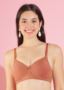 Dollar Missy Pack of 1 Cotton with Stretchy Elastane Thin Padded T-Shirt Women Everyday Heavily Padded Bra