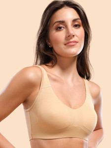 Enamor Full Coverage, Wirefree A106 Cotton Lounge Slip-on Women Sports Lightly Padded Bra