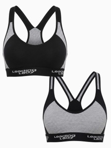 LEADING LADY Women's Non Wired Non Padded Sports Bra for Gym and Yoga Women Sports Non Padded Bra