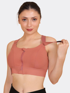 Wonder Queen Adjustable Strap Gym Bra Yoga Running Workout Bra Full Coverage Padded Fitness Women Sports Lightly Padded Bra