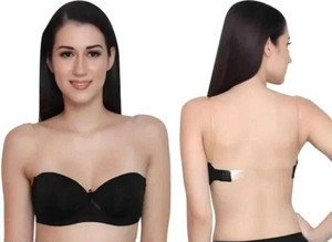Pink PixiesCreation Transparent Strap Backless Pushup Bra Women Everyday Lightly Padded Bra