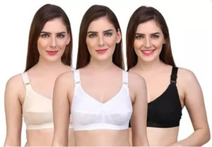 Narsingha Dreams Women's C-Cup Non-Padded Heavy Bust Non-Wired TShirt Everyday Bra Combo Pack of3 Women Everyday Non Padded Bra