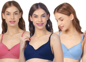 Funahme 124 Women T-Shirt Non Padded Bra