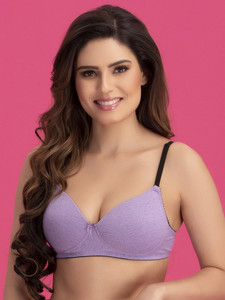 Clovia Cotton Rich Padded Non-Wired Push-Up Multiway T-Shirt Bra Women T-Shirt Lightly Padded Bra