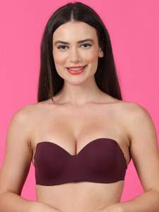 PrettyCat PrettyCat underwired solid strapless t-shirt bra Women Balconette Lightly Padded Bra