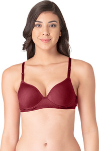 KOMLI Komli Heavily Padded Cotton Rich Bra | Wireless| Seamless Molded | Everyday Bra Women Everyday Heavily Padded Bra