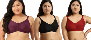 Winsure Premium black seamed with broad straps 3 way hook prefect fitting Women T-Shirt Non Padded Bra