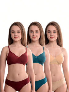 Xcare Non Padded Strapeless Cotton Mix Bra for Women Women T-Shirt Non Padded Bra