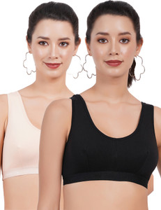 FigureFit SB03 Double Layered Women Sports Non Padded Bra