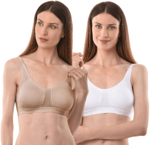 Vanila B Cup Size Seamless & Comfortable Casual Slip On(Size 34, Pack of 2) Women Sports Non Padded Bra