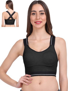 LILY stropsallets Moulded Double Layered Women Sports Non Padded Bra