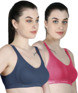 Vanila (Size 34, Pack of 2) Women Sports Non Padded Bra