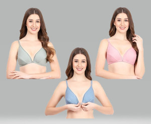 DV FAB Front Open Bra combo Women Plunge Non Padded Bra
