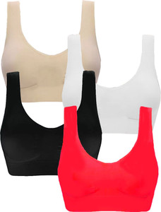 BRAAFEE 4_AIR_RedCWB Girls Cotton Air sports non padded seamless sports gym bra Women Sports Non Padded Bra