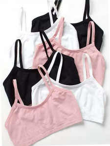 BRAAFEE 6_SLIP_bWBbWB Girls non padded full coverage cotton beginner sports bra Girls Sports Non Padded Bra