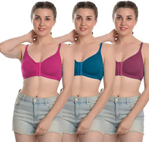 TK products Front open bra for women(colour may vary) Women Full Coverage Non Padded Bra