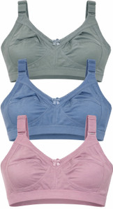 sashu Combo Pack of 3 Women Full Coverage Non Padded Bra