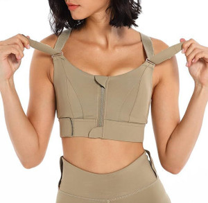 Sensual Lady Yoga Bra with Adjustable Straps High Impact Shockproof Brassiere Women Sports Lightly Padded Bra