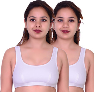 BODY & LOVELY SANIA CHOPRA SPORT BRA VERY SOFT COMFORT SKIN TOUCHLESS ELASTIC PACK-2 Women Full Coverage Non Padded Bra