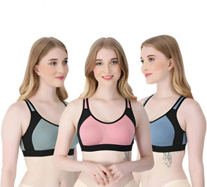 ASHMIRAS pack of 3 Women Maternity/Nursing Non Padded Bra