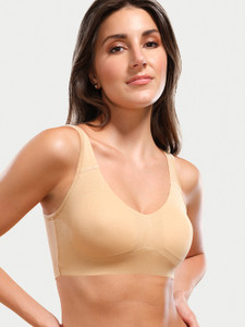 Enamor Full Coverage, Wirefree A106 Cotton Lounge Slip-on Women Sports Lightly Padded Bra
