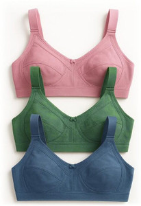 Nyuli C-Cup Heavy Bust Seamless Minimizer Full Coverage Everyday Bra Combo Pack of 3 महिलाओं के लिए ब्रा