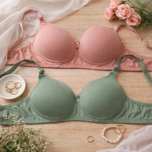 sashu Combo pack Of 2 Women T-Shirt Lightly Padded Bra