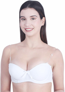 Penance For You Transparent strap backless pushup bra Women Push-up Lightly Padded Bra
