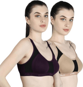 Vanila B Cup Size Seamless and Comfortable Hosiery Fabric(Size 34, Pack of 2) Women Sports Non Padded Bra