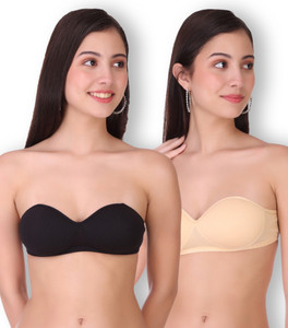 Selfcare Womens Demi Cup Strapless Bra Women T-Shirt Lightly Padded Bra