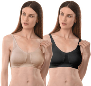 Vanila B Cup Size Seamless & Comfortable Casual Slip On(Size 30, Pack of 2) Women Sports Non Padded Bra