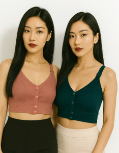 FLIQA Cotton Breastfeeding Nursing Wireless Bra Seamless Front Open Padded Bra Women Maternity/Nursing Lightly Padded Bra