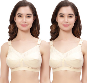 Shadydarks Cotton Non-Padded Wire Free Full-Coverage Bra, Pack of 2 Women Full Coverage Non Padded Bra