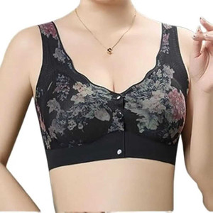 FLIQA Women's Nylon Lace New Moms Padded Front Open Feeding Bra Maternity Baby Nursing Women Maternity/Nursing Heavily Padded Bra