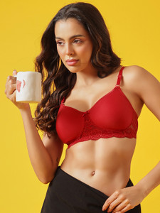 Clovia Cotton Rich Non-Wired Spacer Cup T-Shirt Bra Women T-Shirt Lightly Padded Bra