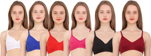 Wonkey by Pack of 6 Bra Set Colorfull Women Cami Bra Non Padded Bra