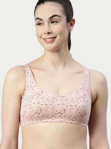 Enamor High Coverage, Wirefree SB06 Low-Impact Cotton Lounge Women Sports Non Padded Bra