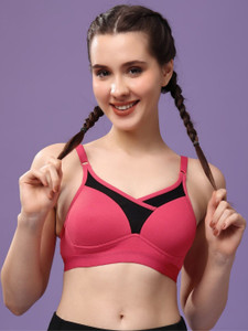 Floret Women's Sports Bra For Women Padded & Full Coverage Women Sports Lightly Padded Bra