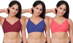 The Fashion Cretion Non Padded Molded Bra Pack Of 3 Women Everyday Non Padded Bra
