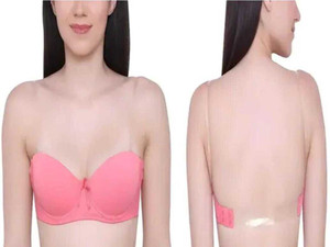 FANDOM 4U Transparent Strap Backless Pushup Bra Women Everyday Lightly Padded Bra