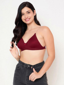 Clovia Cotton Rich Non-Wired T-Shirt Bra With Transparent Multiway Straps Women Full Coverage Non Padded Bra