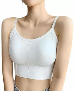 KVVTRADES Sports Yoga Crop Top Push Up Wire Free Women Bra Free-Size 28-34 Women Sports Lightly Padded Bra