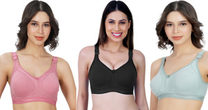 Ladyland Damani women Cotton 4 hook bra Women Full Coverage Non Padded Bra