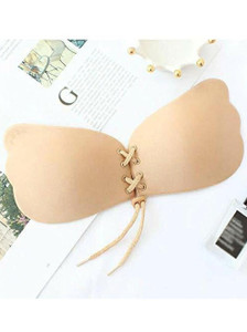 Verozi Silicone Strapless Bra Self Adhesive Backless Silicone Stick-on Push up Bra Women Stick-on Heavily Padded Bra