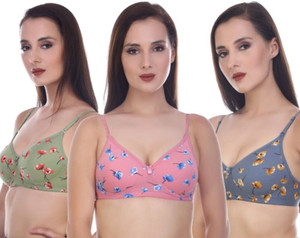 Funahme Women T-Shirt Lightly Padded Bra