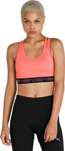PUMA Mid Elastic Padded PM Women Sports Lightly Padded Bra