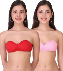 Selfcare Womens Demi Cup Strapless Bra Women T-Shirt Lightly Padded Bra